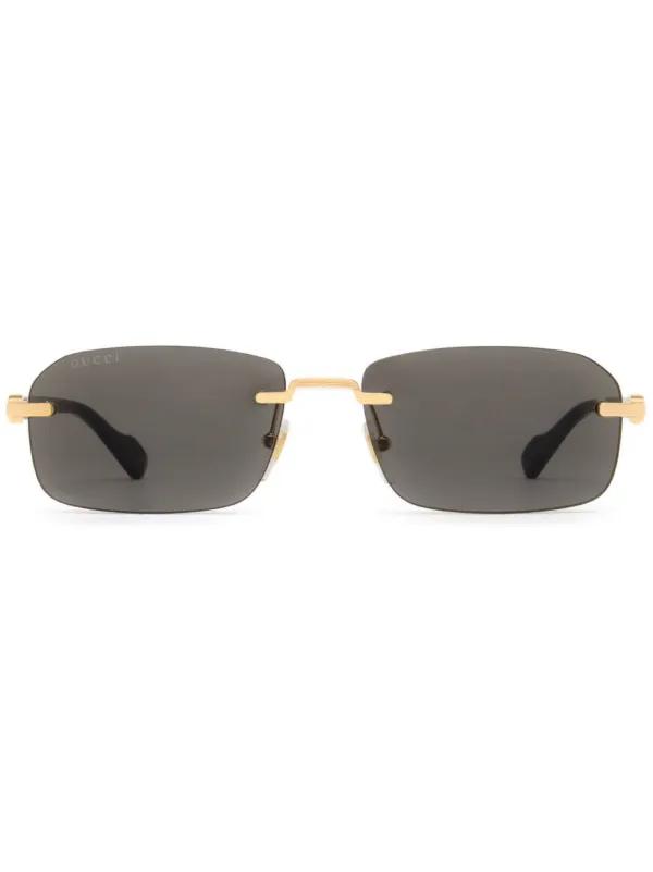 Gucci - Rimless Rectangular Sunglasses