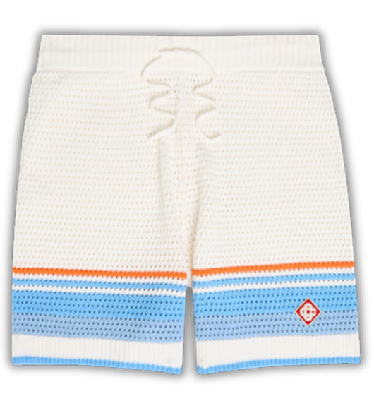 Casablanca Striped Crochet Short